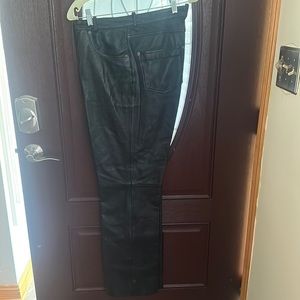 Nice black leather pants size 14